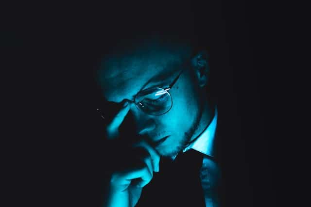 man pondering