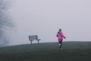 girl in fog