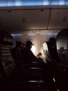 inside of a plane