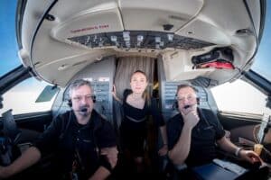 pilots in the cockpit