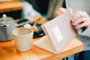 book and cup